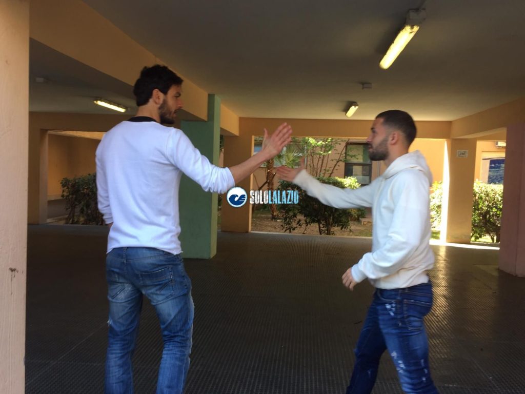Marco Parolo e Riza Durmisi Lazio nelle scuole