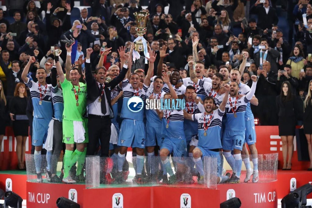 Lazio premiazione Coppa Italia