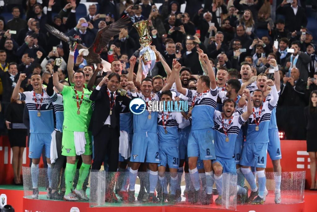 Lazio premiazione Coppa Italia