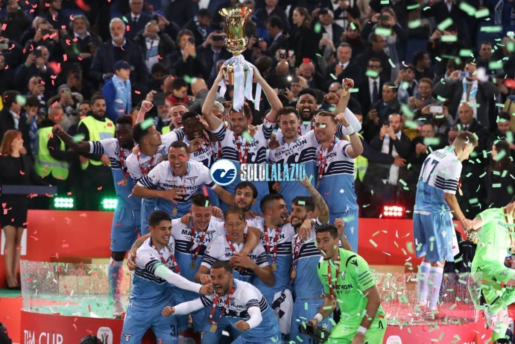 Lazio premiazione Coppa Italia