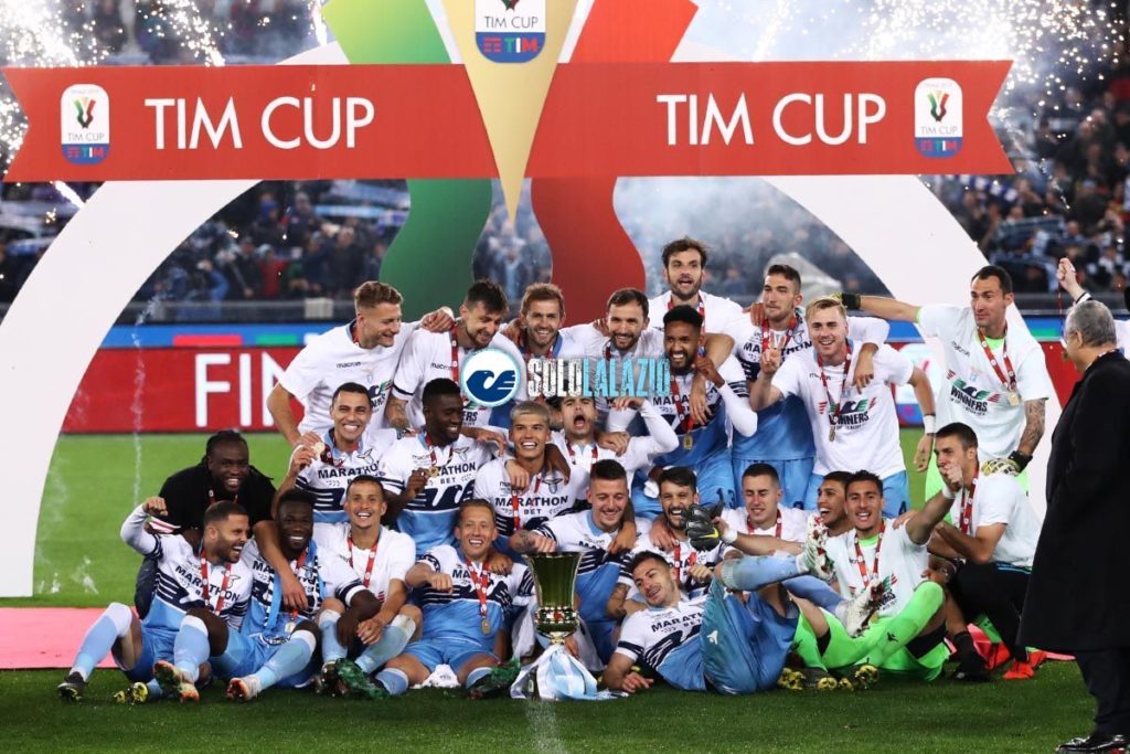 Lazio premiazione Coppa Italia