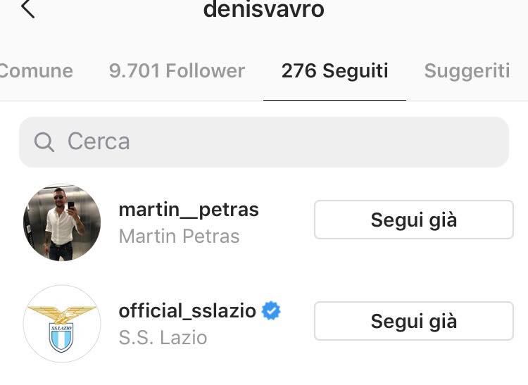 Denis Vavro, Lazio Instagram