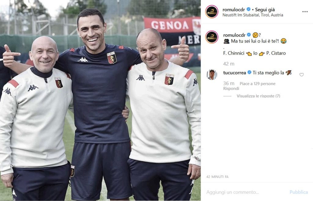 Romulo e la maglia del Genoa: Correa risponde (FOTO)