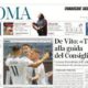 Lazio, Corriere di Roma in prima pagina: "I biancocelesti calano il tris"
