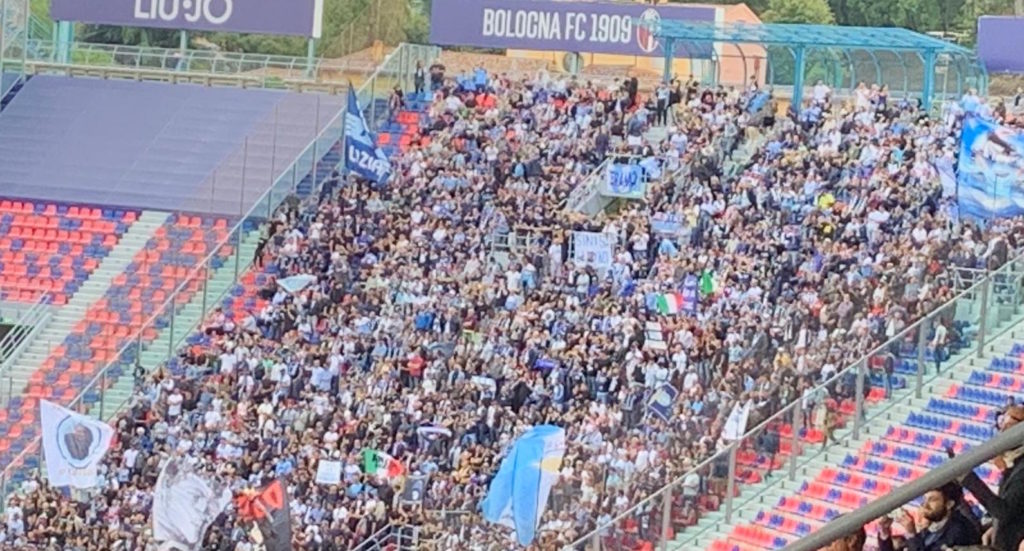 Bologna - Lazio, la scritta per Mihajlovic nel settore biancoceleste