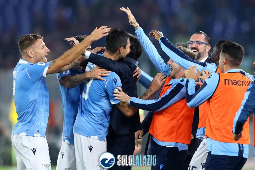 Lazio, esultanza Francesco Acerbi