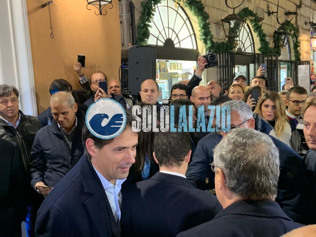 Inaugurazione negozio Lazio, Inzaghi: "La Juve in un bel momento"