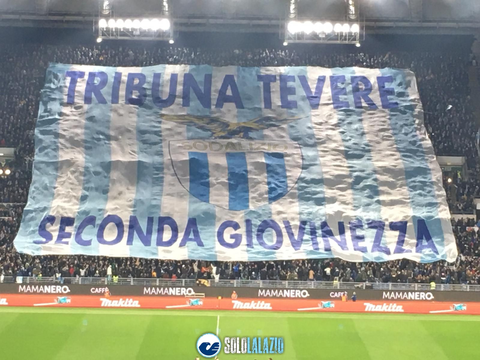 Lazio - Inter, scenografia Tribuna Tevere