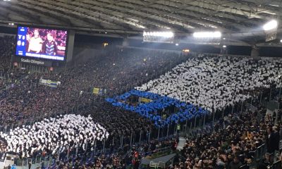 Lazio - Inter, scenografia tifosi nerazzurri