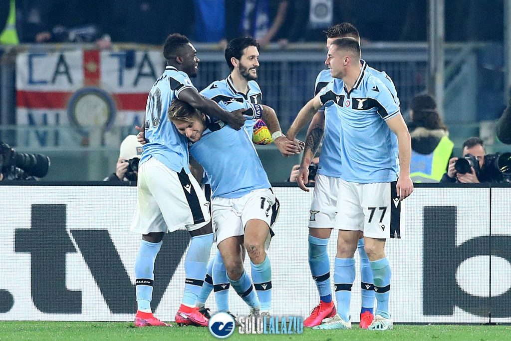 Lazio - Inter, esultanza gol Immobile