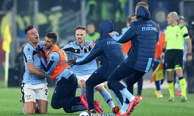 Lazio - Inter, esultanza gol Milinkovic