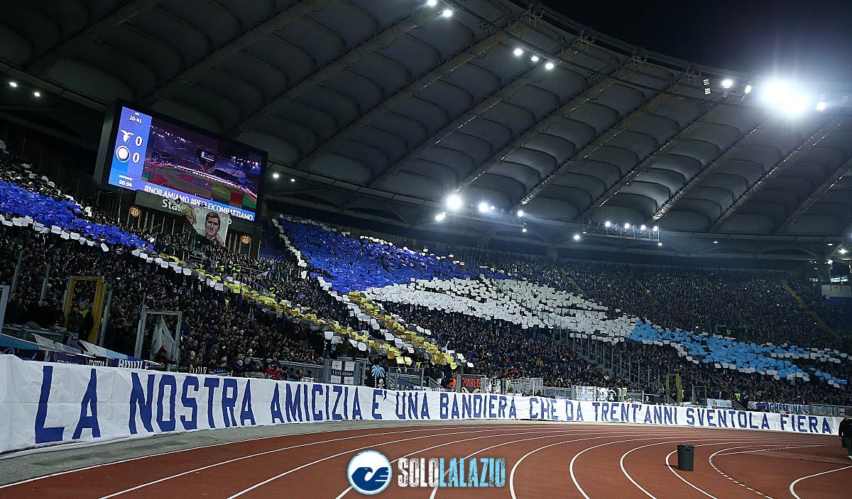 Lazio - Inter, scenografia Curva Nord