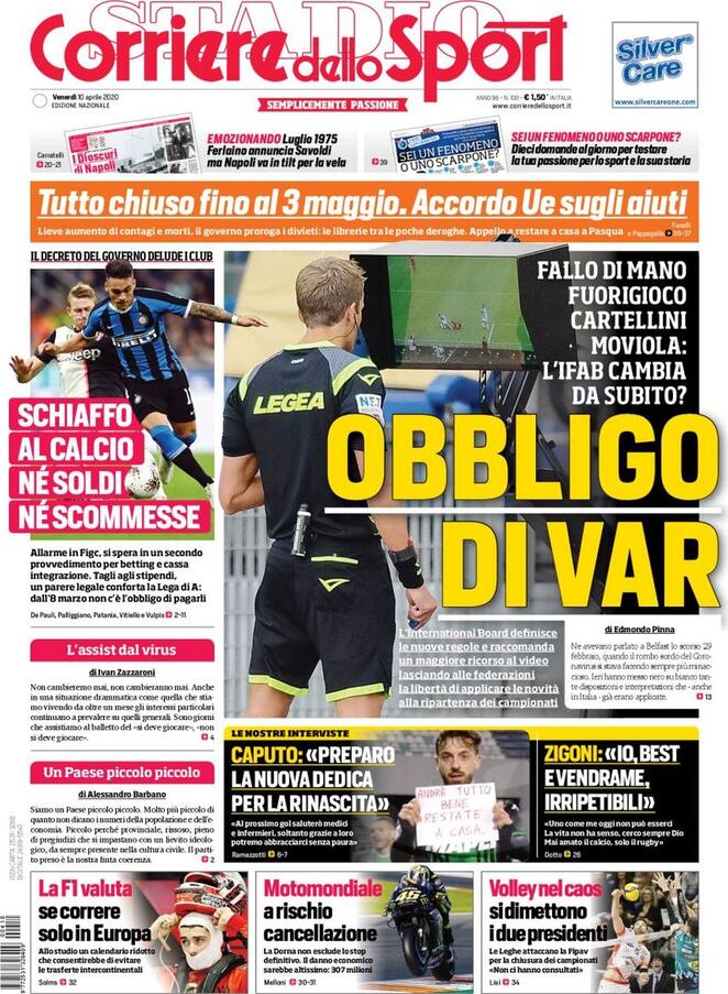 Le prime pagine dei quotidiani sportivi nazionali (FOTO)