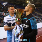 Lazio, giro di campo con la Coppa Italia