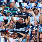 La Curva Nord saluta la Lazio al termine della partita