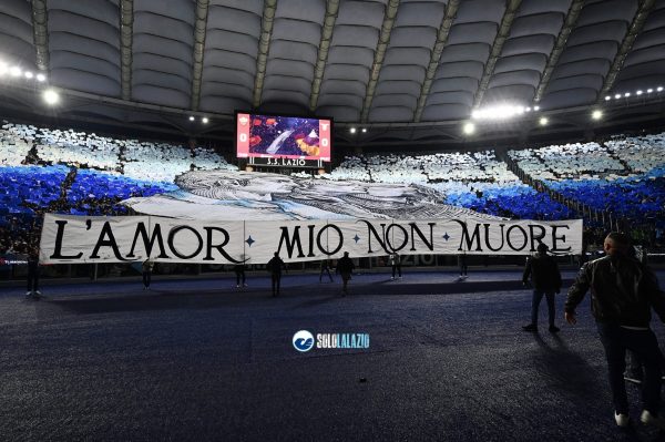 Curva Nord coreografia derby Roma-Lazio